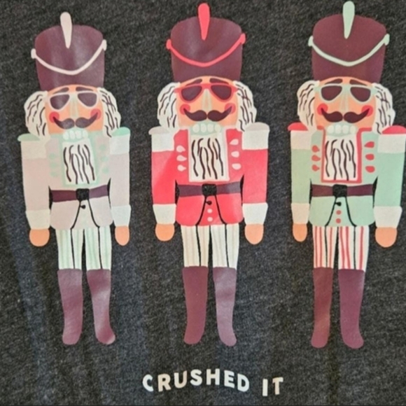 Crushing it this Christmas - upcycled flannel/tee combo - Picture 1 of 7